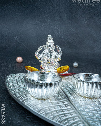 Lord Ganesha Manjal-Kumkum Holder - Red - WL5438-1 - EPNS Gifts