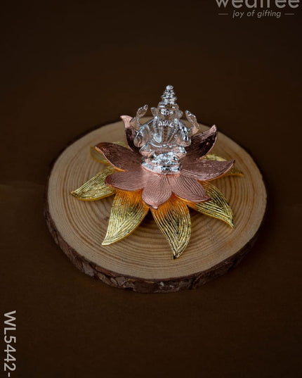 Lord Ganesha on Designer Lotus - WL5442-1 - EPNS Gifts