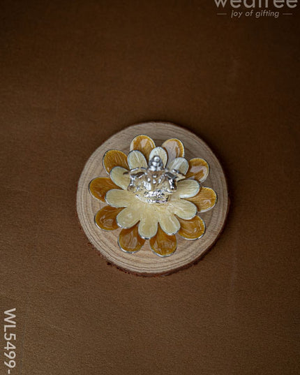 Lord Ganesha on Floral Base - Beige - WL5499-1 - EPNS Gifts