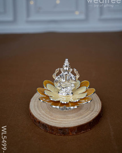 Lord Ganesha on Floral Base - Beige - WL5499-1 - EPNS Gifts