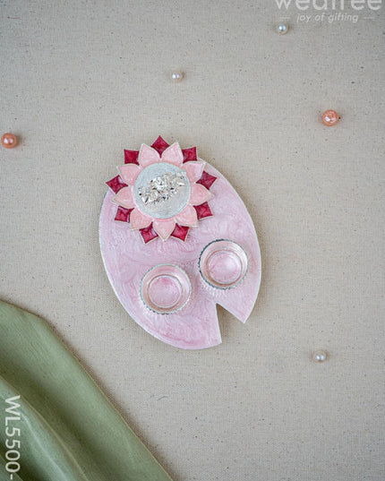 Lord Lakshmi Manjal-Kumkum Holder - Pink - WL5500-2 - EPNS Gifts