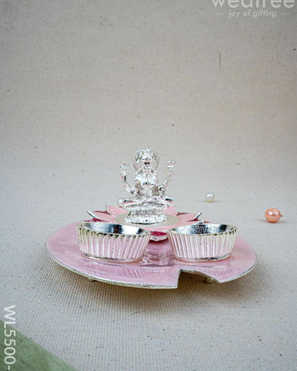 Lord Lakshmi Manjal-Kumkum Holder - Pink - WL5500-2 - EPNS Gifts