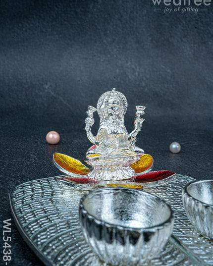 Lord Lakshmi Manjal-Kumkum Holder - Red - WL5438-2 - EPNS Gifts