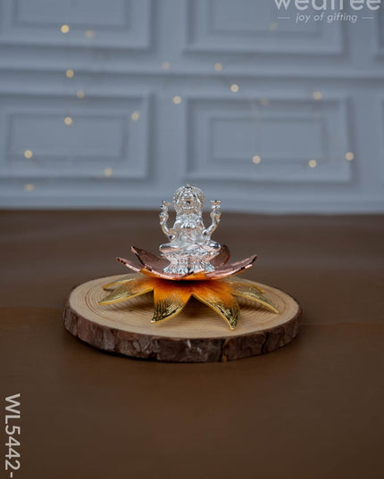 Lord Lakshmi on Designer Lotus - WL5442-2 - EPNS Gifts
