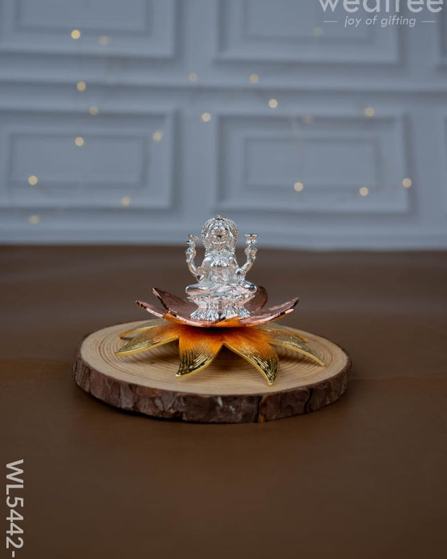 Lord Lakshmi on Designer Lotus - WL5442-2 - EPNS Gifts