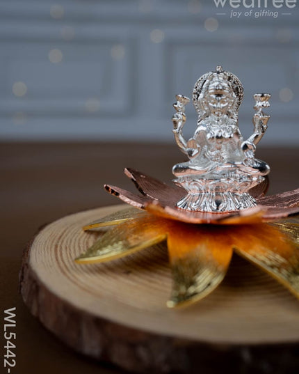 Lord Lakshmi on Designer Lotus - WL5442-2 - EPNS Gifts