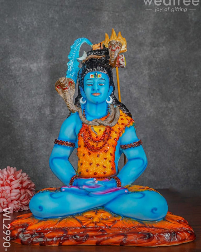 Handcrafted Polyresin Lord Shiva Idol - Wl2990-2 Showpieces
