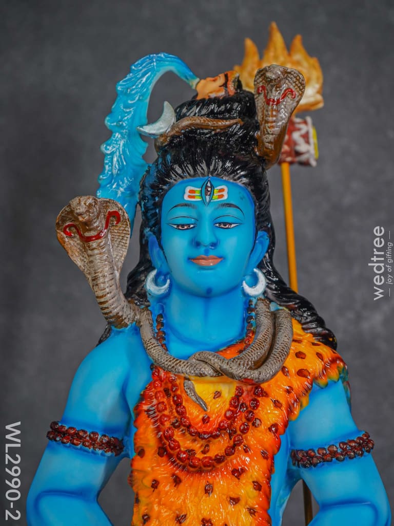 Handcrafted Polyresin Lord Shiva Idol - Wl2990-2 Showpieces