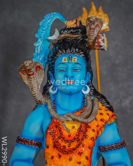 Handcrafted Polyresin Lord Shiva Idol - Wl2990-2 Showpieces