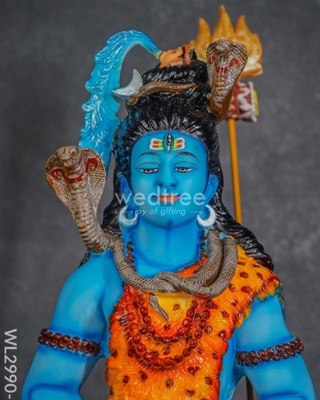 Handcrafted Polyresin Lord Shiva Idol - Wl2990-2 Showpieces