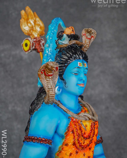Handcrafted Polyresin Lord Shiva Idol - Wl2990-2 Showpieces