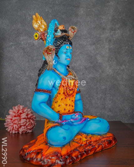 Handcrafted Polyresin Lord Shiva Idol - Wl2990-2 Showpieces