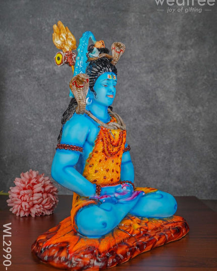 Handcrafted Polyresin Lord Shiva Idol - Wl2990-2 Showpieces