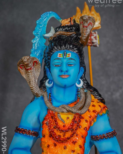 Handcrafted Polyresin Lord Shiva Idol - Wl2990-2 Showpieces