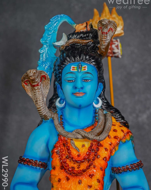 Handcrafted Polyresin Lord Shiva Idol - Wl2990-2 Showpieces