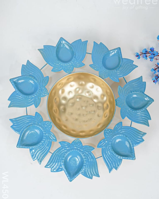 Lotus Diya Urli - Wl4500 Metal Decor
