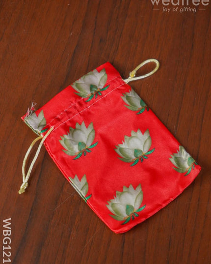Lotus Pichwai String Bag - 7 X 5 Wbg1218 Bags