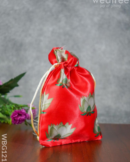 Lotus Pichwai String Bag - 7 X 5 Wbg1218 Bags