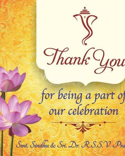 Lotus Thank You Card - 2X2
