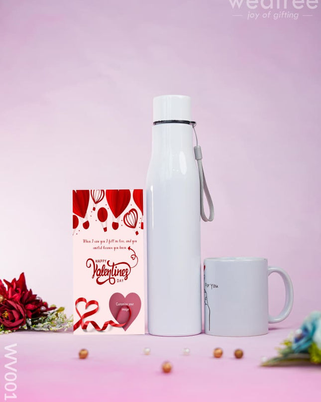Love Bundle With Customizable Mug Bottle And Card - Wv0012 Combos & Hampers