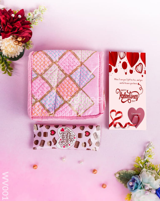 Love Bundle With Jewellery Pouch Chocolate And Card - Wv0014 Combos & Hampers