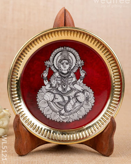 Madhubani Brass Plate - 6 inch - WL5121-1 - Brass Utility