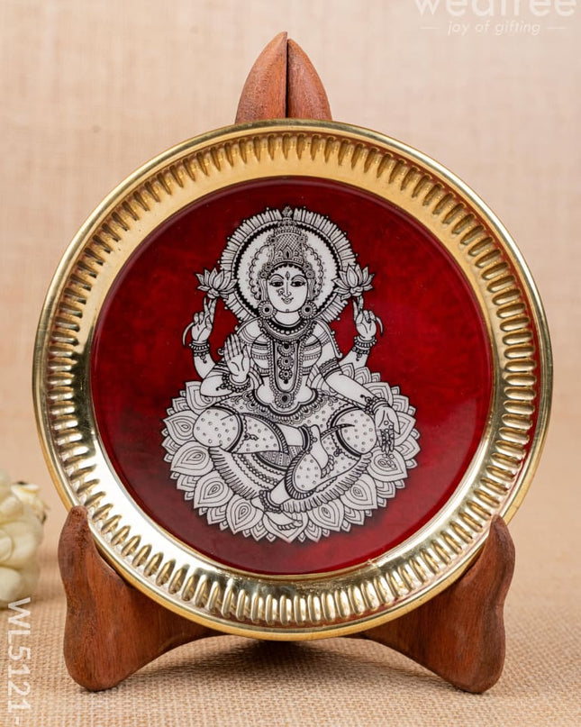 Madhubani Brass Plate - 6 inch - WL5121-1 - Brass Utility