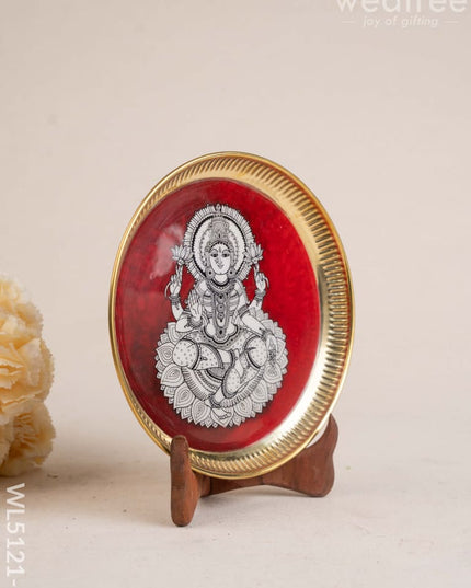 Madhubani Brass Plate - 8 inch - WL5121-2 - Brass Utility