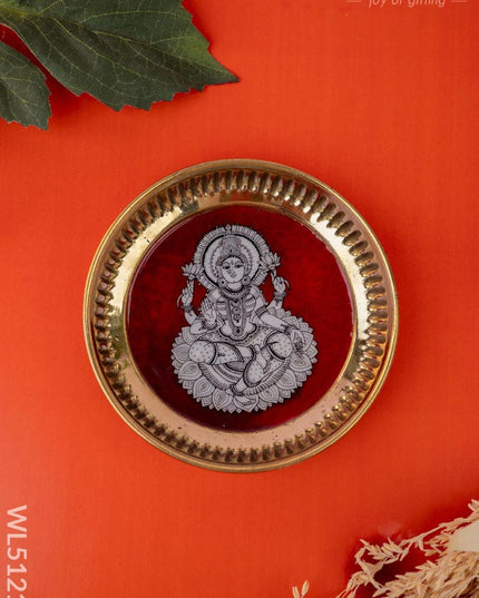 Madhubani Plate - 4 inch - WL5121-3 - Brass Utility