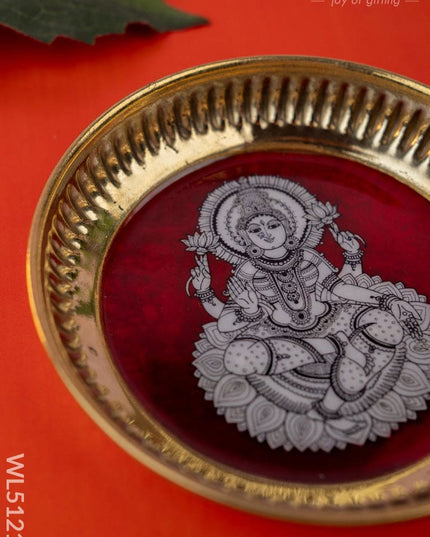 Madhubani Plate - 4 inch - WL5121-3 - Brass Utility