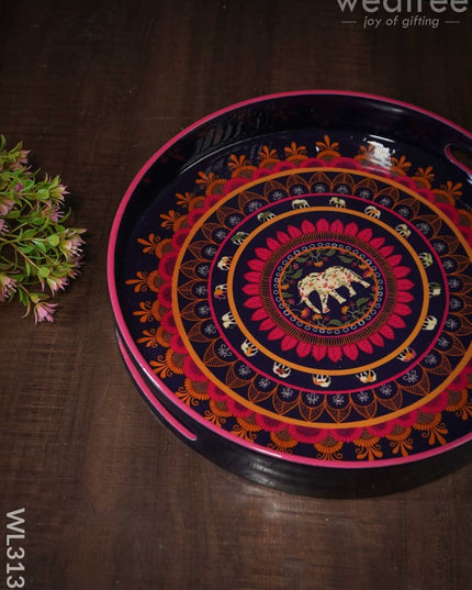 Digital Printed Round Tray (Mandala Art) - Wl3133 Wooden Trays