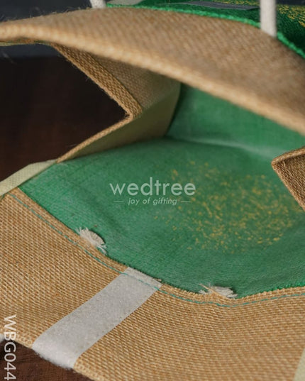 Mandala Printed Jute Lunch Bag - Wbg0440 Bags