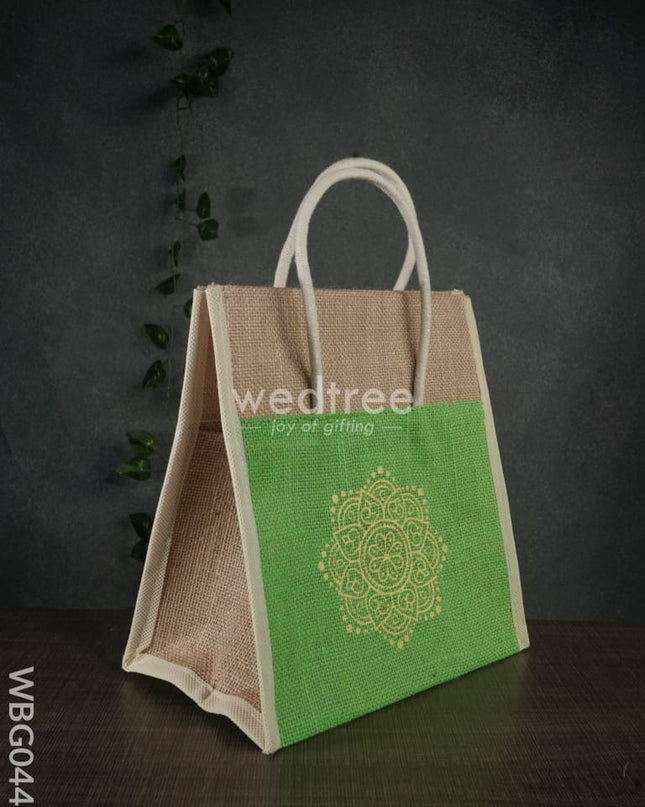 Mandala Printed Jute Lunch Bag - Wbg0440 Bags