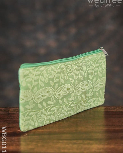 Mango Designed Embroidery Purse With Zipper - Wbg0112 Clutches & Purses