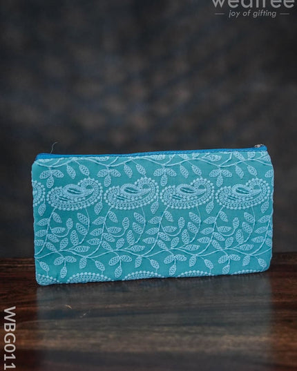 Mango Designed Embroidery Purse With Zipper - Wbg0112 Clutches & Purses