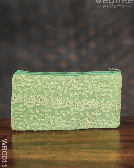 Mango Designed Embroidery Purse With Zipper - Wbg0112 Clutches & Purses