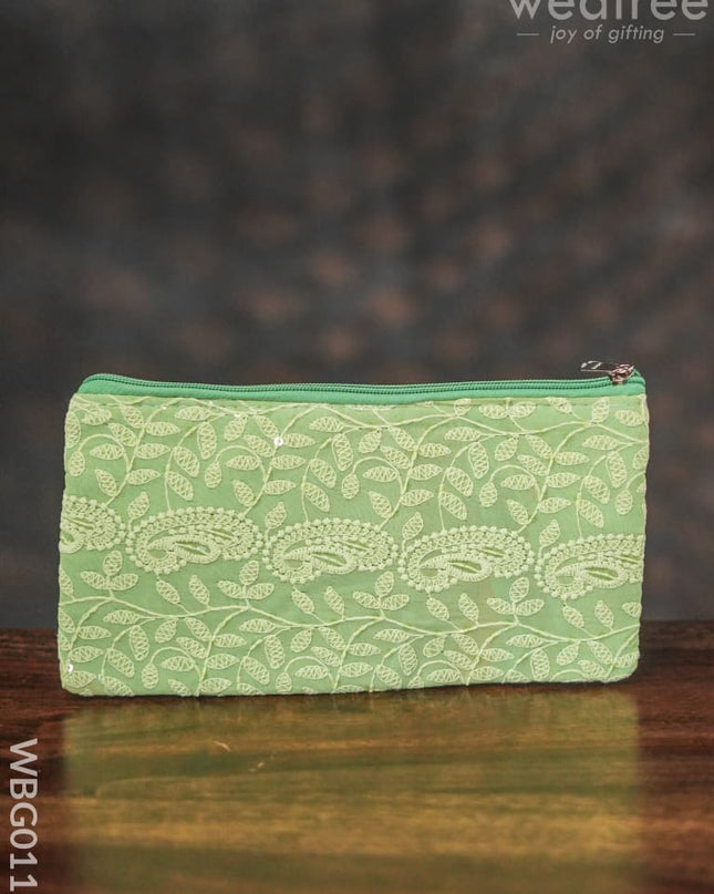 Mango Designed Embroidery Purse With Zipper - Wbg0112 Clutches & Purses