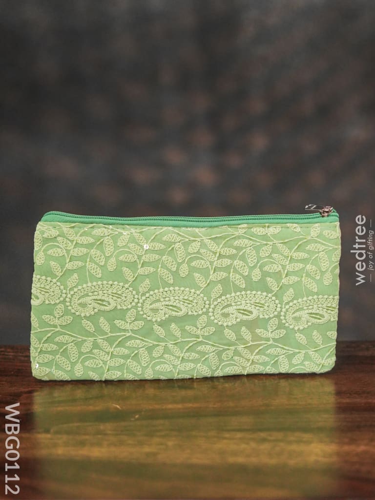 Mango Designed Embroidery Purse With Zipper - Wbg0112 Clutches & Purses