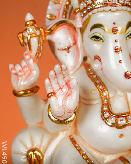 Polyresin Ganesha Idol - 14 inch - WL4905 Showpieces