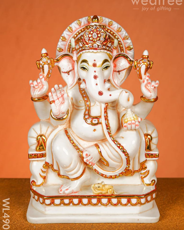 Polyresin Ganesha Idol - 14 inch - WL4905 Showpieces