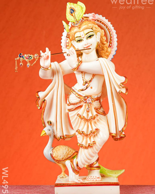 Polyresin Krishna Idol - 17 inch - WL4957 Showpieces