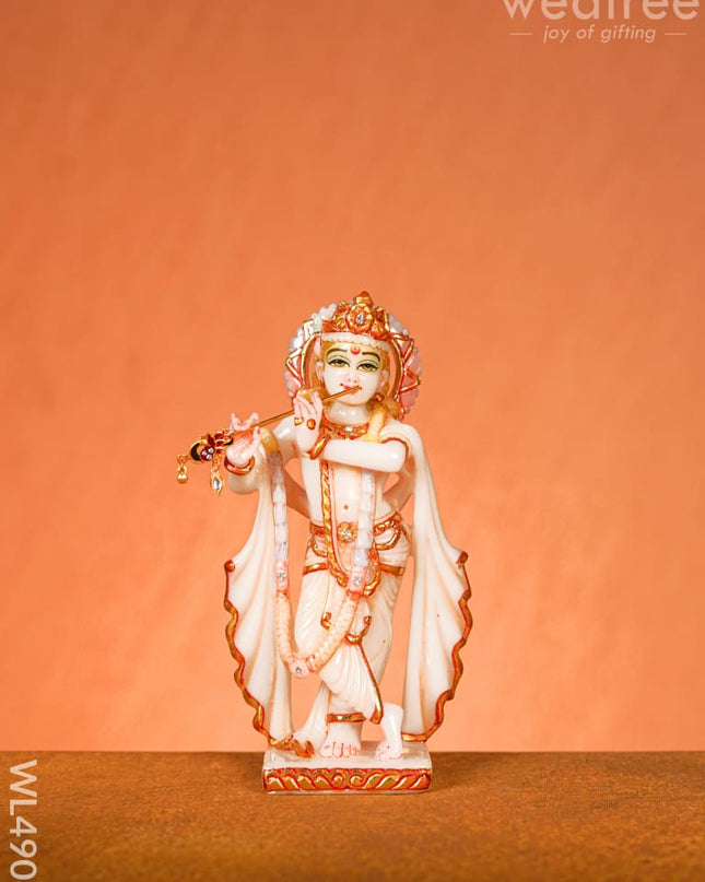 Polyresin Krishna Idol - 8 inch - WL4906 Showpieces
