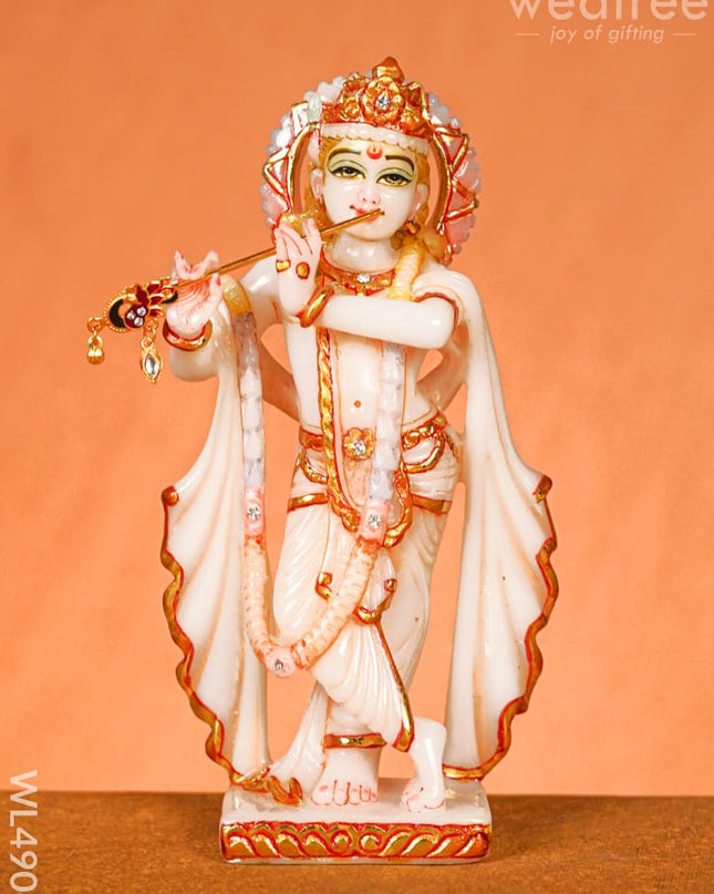 Polyresin Krishna Idol - 8 inch - WL4906 Showpieces