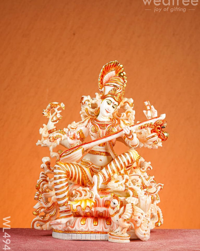 Polyresin Saraswathi Idol - 18 inch - WL4948 Showpieces