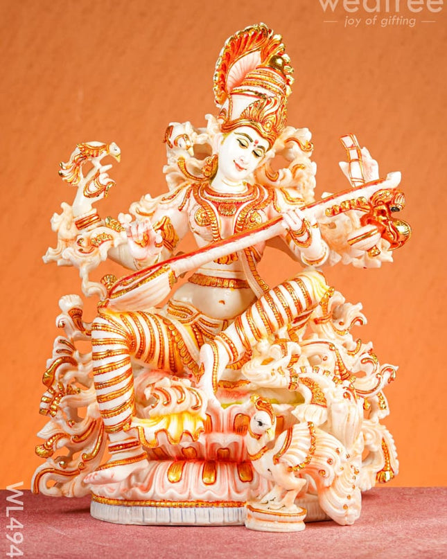 Polyresin Saraswathi Idol - 18 inch - WL4948 Showpieces