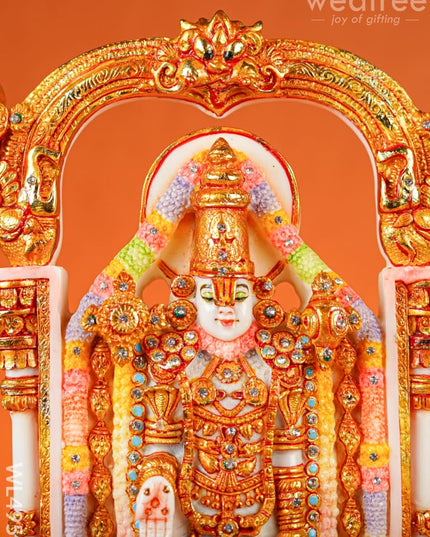 Polyresin Tirupati Balaji Idol - 14 inch - WL4953 Showpieces