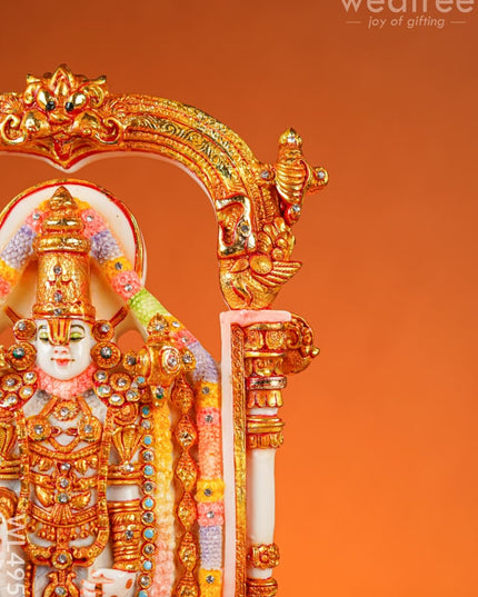 Polyresin Tirupati Balaji Idol - 14 inch - WL4953 Showpieces