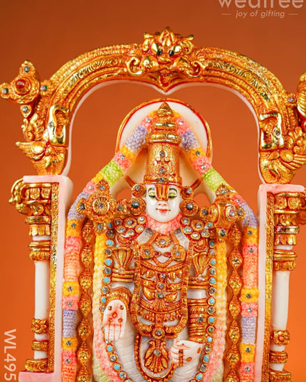 Polyresin Tirupati Balaji Idol - 14 inch - WL4953 Showpieces