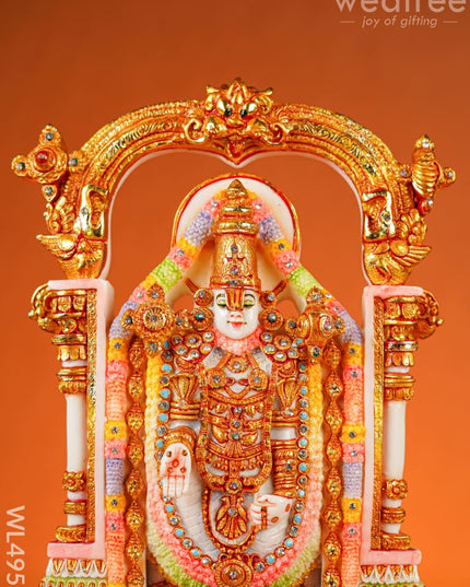 Polyresin Tirupati Balaji Idol - 14 inch - WL4953 Showpieces