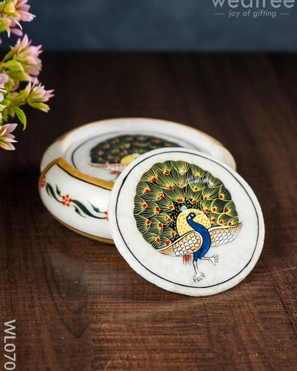 Marble Hand Painted Coaster Set Of 6 - Wl0709 Utilities